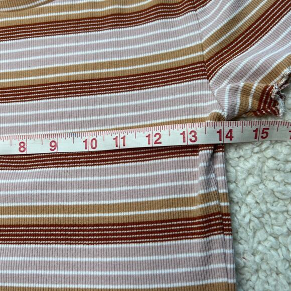 Aero The OG Tee Collection Orange Stripe Shrunken Tee  Medium - Picture 5 of 6